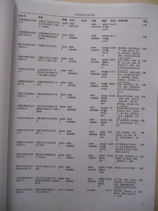 中國(guó)家紡企業(yè)黃頁(yè)可開(kāi)展精準(zhǔn)營(yíng)銷(xiāo)，電話(huà)營(yíng)銷(xiāo)、郵件營(yíng)銷(xiāo)、傳真營(yíng)銷(xiāo)等等多管齊下，圓您銷(xiāo)售冠軍夢(mèng)