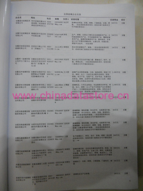全國(guó)玻璃企業(yè)名單助您立刻獲得大量潛在客戶信息，大大減少銷售成本，是您的事業(yè)事半功倍